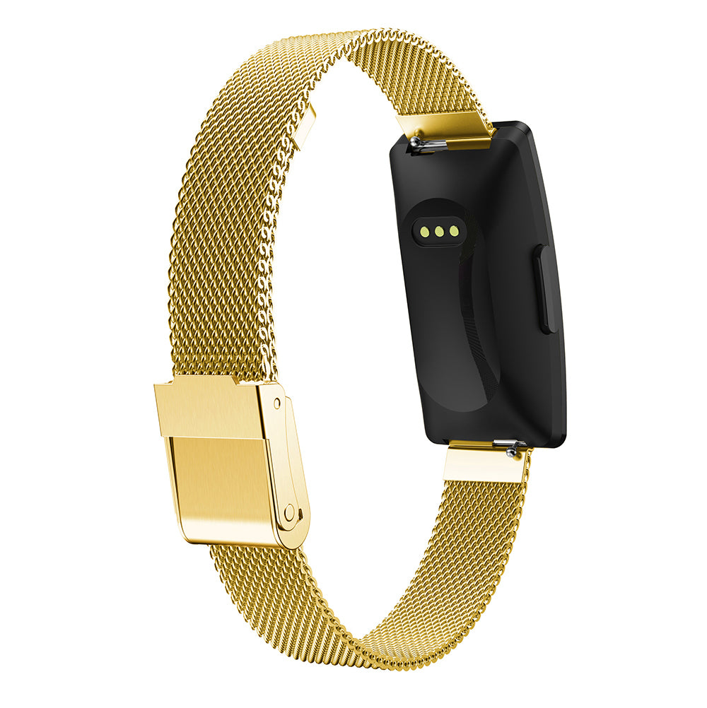 Buckle Design Stainless Steel Fine Mesh Milanese Smart Watch Strap Replacement for Fitbit Inspire Inspire HR ACE2 Buckle Design Stainless Steel Fine Mesh Milanese Smart Watch Strap Replacement for Fitbit Inspire Inspire HR ACE2